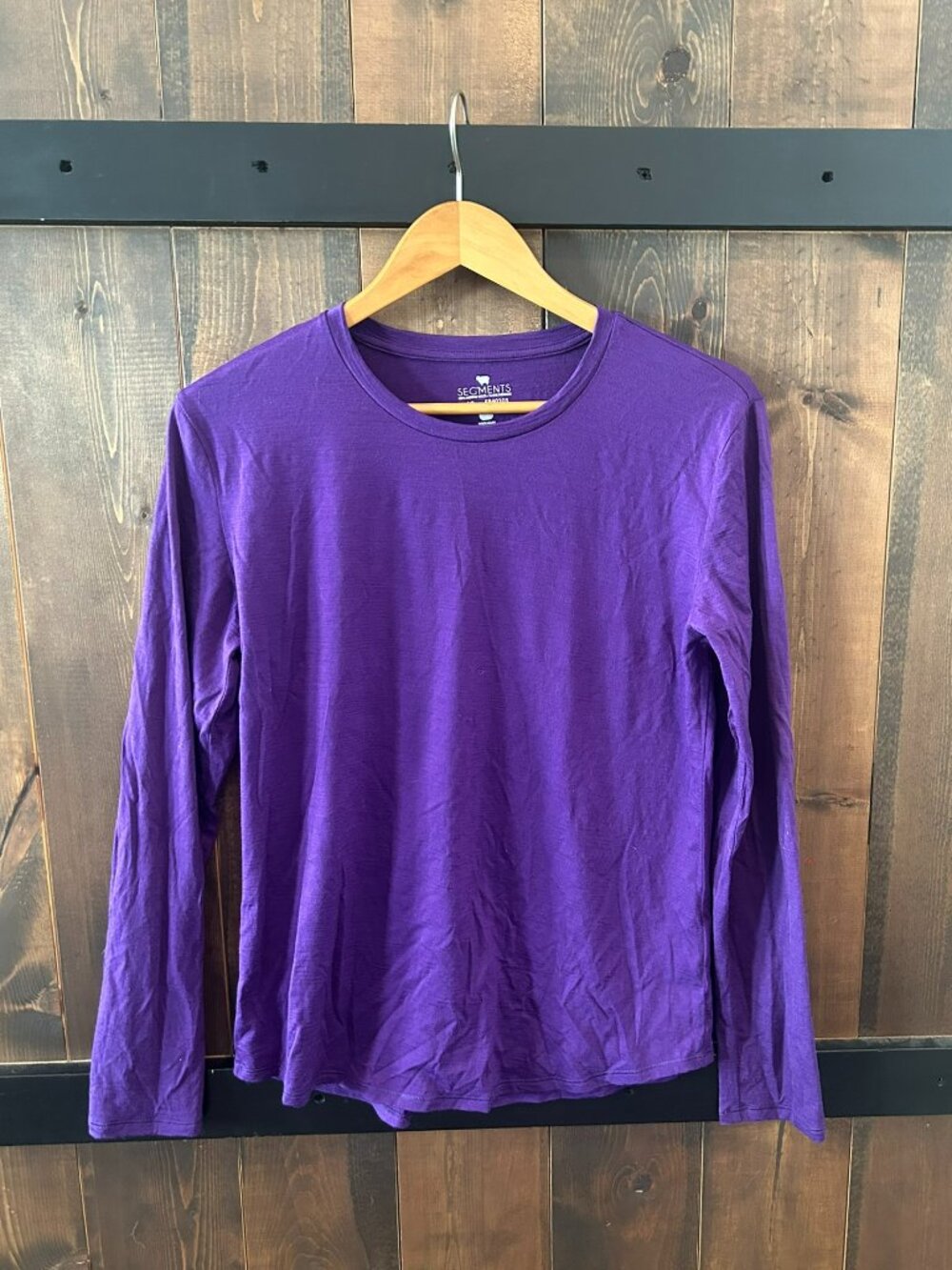Seg'ments 100% Merino Wool Crew Neck Long Sleeve Top Women's Size L